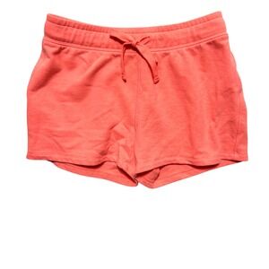 Gap Women Fleece Lounge Shorts XS Coral Pink Drawstring Athleisure Cozy